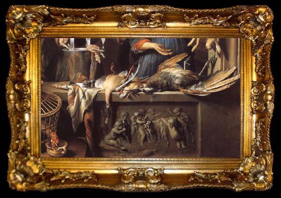 framed  Gerrit Dou Detail of A Poultere-s Shop, ta009-2